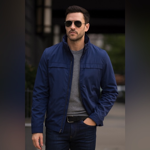 Calvin Klein Jacket with Hood Size M Navy Blue - Picture 8 of 8